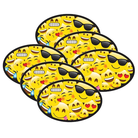 Ashley Productions Magnetic Whiteboard Eraser, Emotions Icons, 6PK 09996